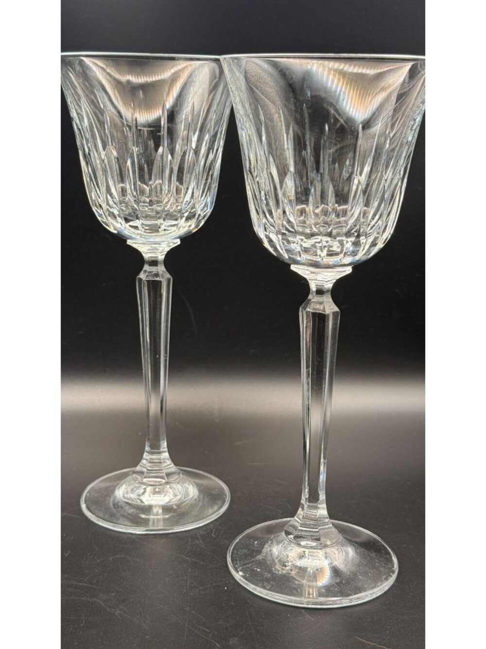 Mikasa Park Avenue Crystal Wine Glasses Pair Vintage